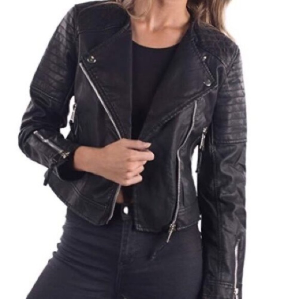 Faux leather jacket by Philomena Petti size: M